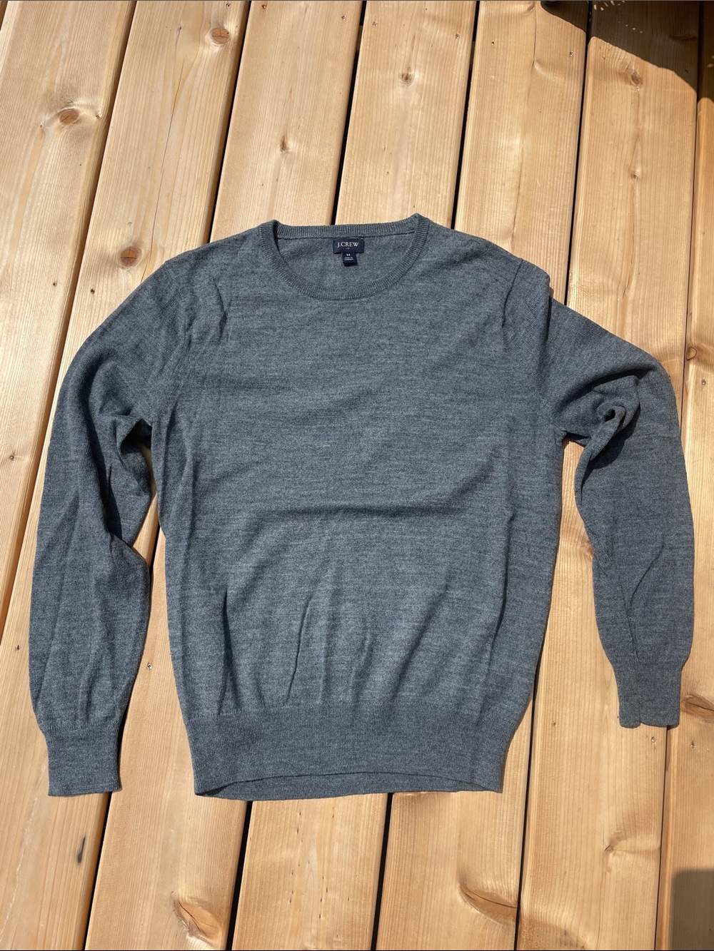 J. Crew Men's Crewneck Sweater in Gray/Blue